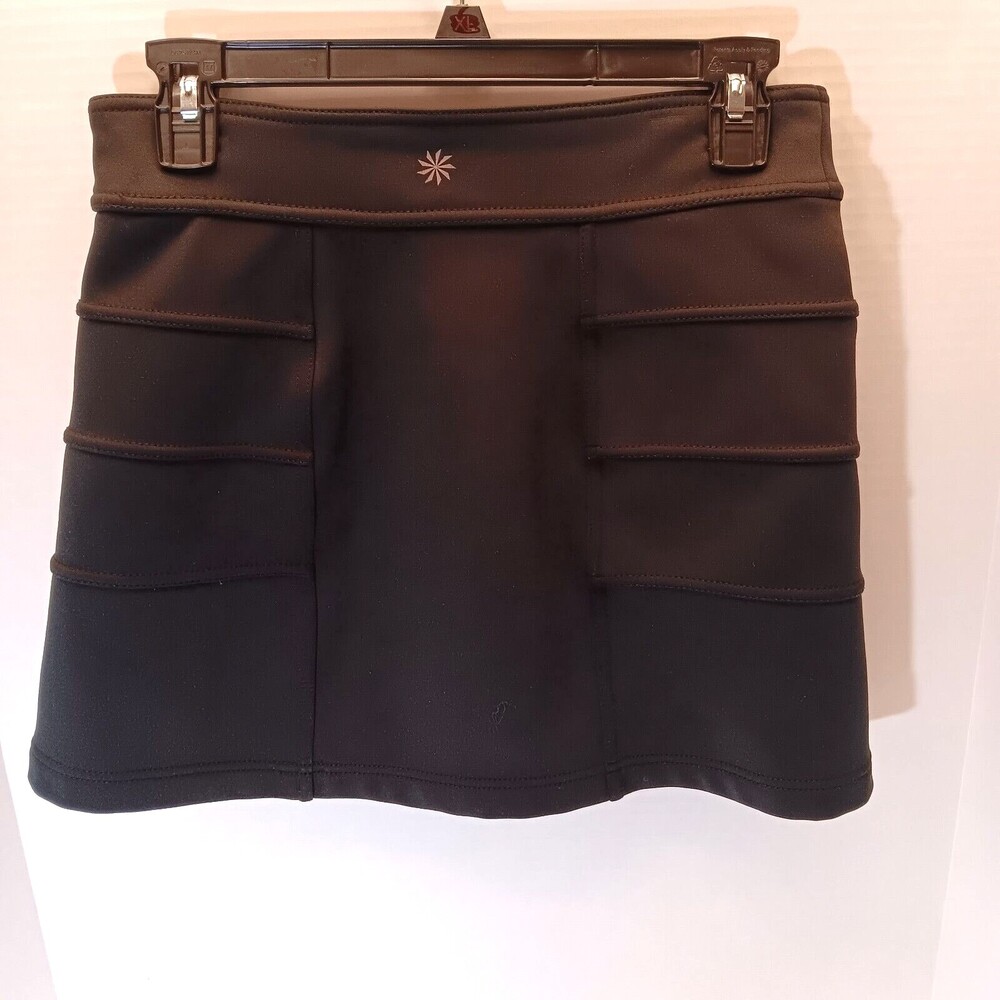 Athleta Skirt Women XS Black Mini Blizzard Fleece Lined Stretch Athletic Tennis